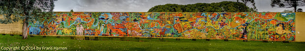 Panorama of Mural on Praça Rio Iguaçu, Curitiba