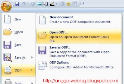 create, open and save odf in ms office