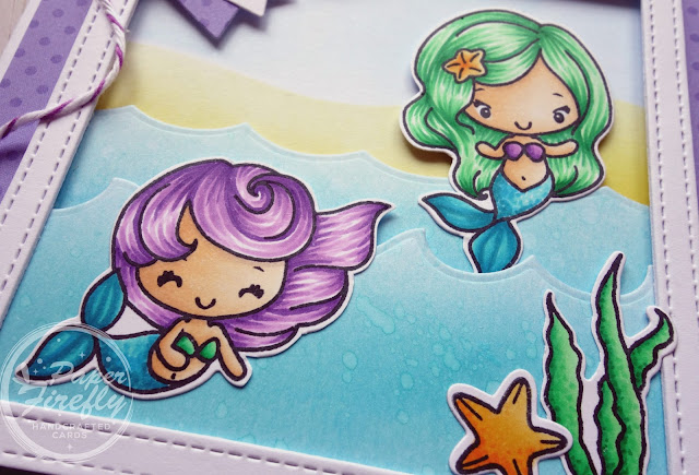 Mermaid scene using Little Mermaids from The Greeting Farm