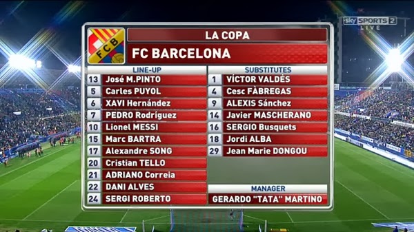 Levante vs FC Barcelona 22-01-2014