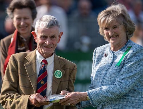 Bernard Tidmarsh with Duchess of Beaufort trophy at Badminton Horse Trials 2022