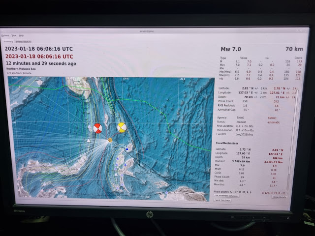 Gempa M 7.1 Guncang Utara Laut Maluku Tidak Berpotensi Tsunami