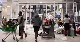 South Africans on Saturday cleaned up shopping centres