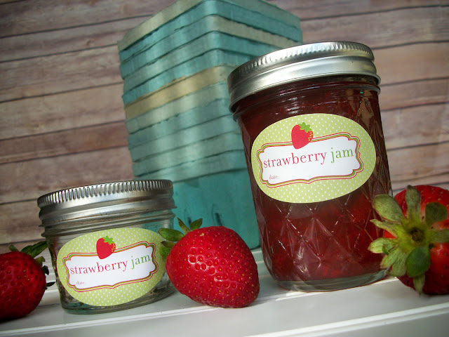  oval strawberry jam canning labels