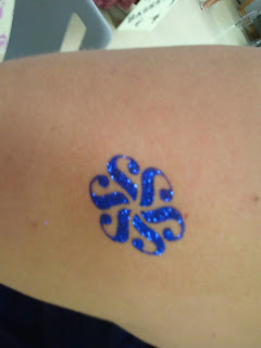 sparklingexpressions swirl  glitter tattoo