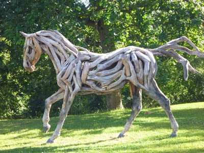 driftwood sculpture by Heather Jansch