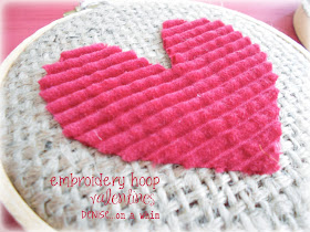 Corduroy Scrap Heart on Burlap via http://deniseonawhim.blogspot.com