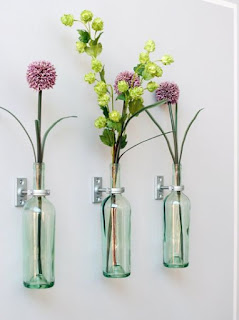 Make Wall Mounted Vases Out Of Wine Bottles 