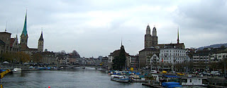 The river Limmat in Zürich.