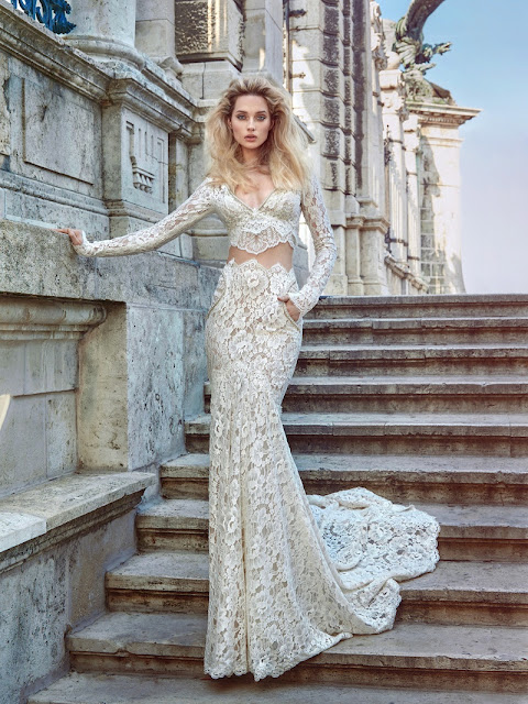 long-sleeve-deep-v-neck-bodice-lace-long-train-two-piece-wedding-dress