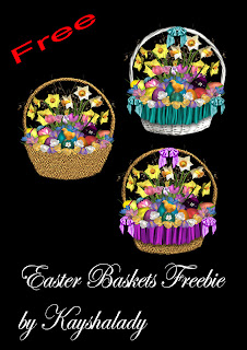 Easter baskets freebie PNG, PNG Tubes, PNG Tube files, digital scrapbooking kits