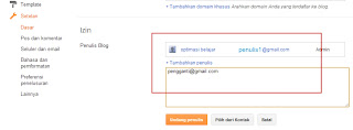 mengganti email blogspot