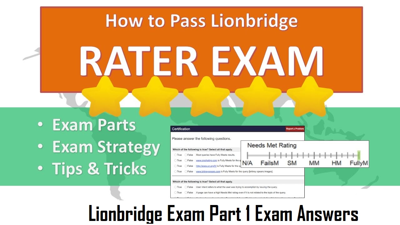 Lionbridge Exam Part 1 Answers