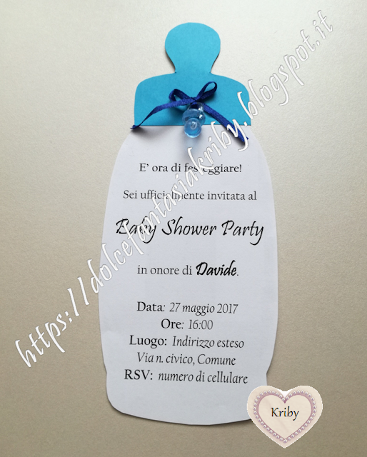 inviti home made per baby shower originali