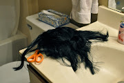 Cutting that wig was so disgusting. We had to take a female witch wig and .