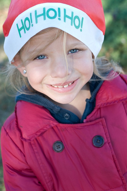 Erika with Santa hat