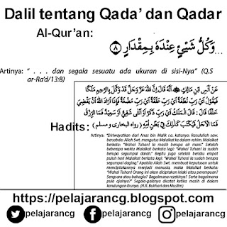 PENGERTIAN QADA, QADAR, DAN TAKDIR