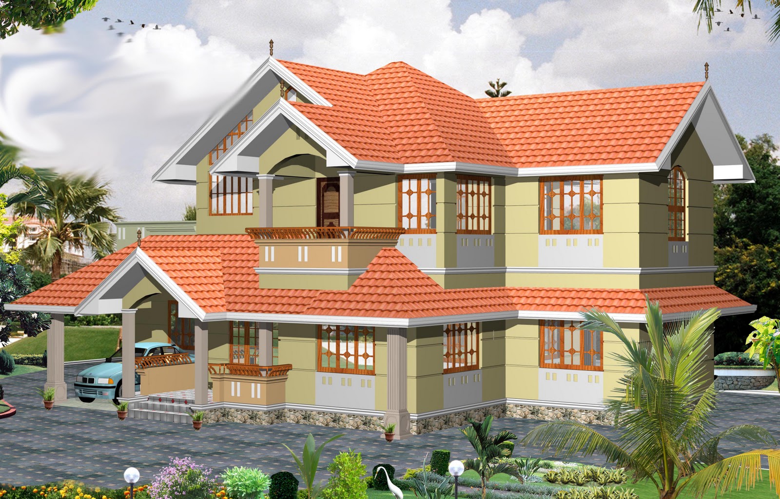  Kerala  Building Construction 2000 sqft 3BHK House  Plan  