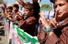 Protesto em apoio aos prisioneiros palestinos