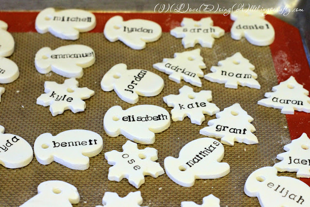 Homemade Personalized Clay Ornaments using Stamps | Christmas Craft