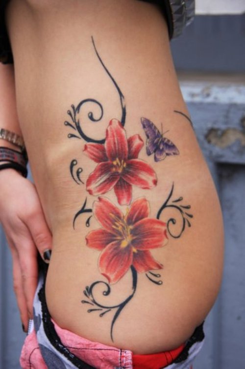 Flower Tribal Tattoos Pictures23