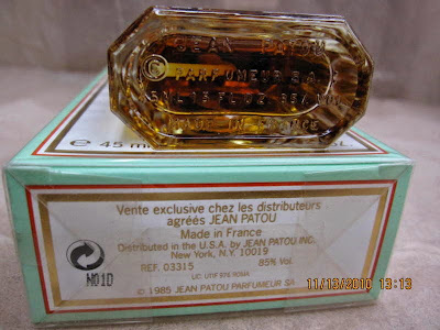 Vintage Jean Patou batch codes