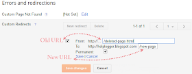 custom redirects, redirect old url to new url