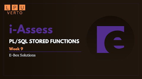 Week9 - Stored Functions / Assess