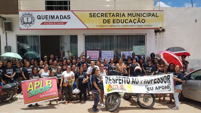 Queimadas-BA: APLB Sindicato realiza manifestação “por respeito aos direitos e valorização”