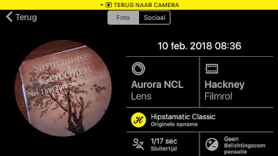 Schermafbeelding Hipstamatic-instellingen Aurora NCL + Hackney