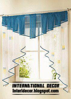 Small curtains models for kitchens in different colors ...