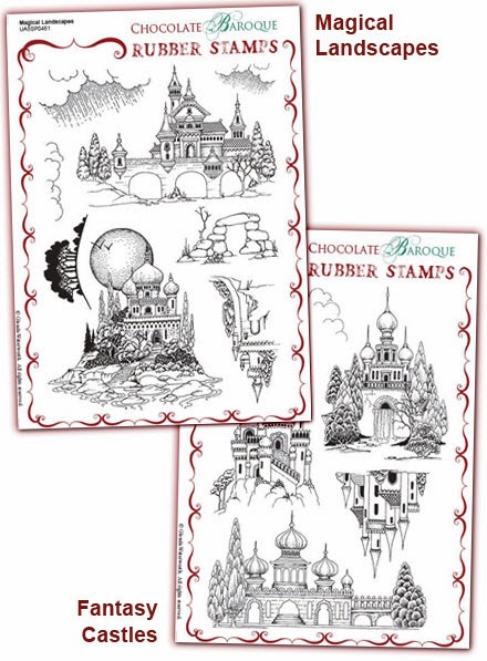 http://www.chocolatebaroque.com/Magical-LandscapesFantasy-Castles-Unmounted-Rubber-stamps-Multi-buy--A5-_p_5875.html