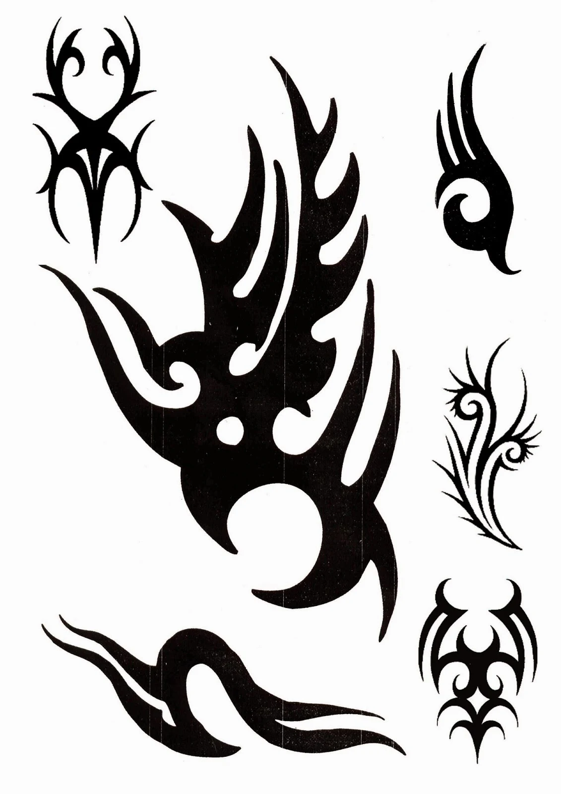 Plantilla para tatuajes tribal