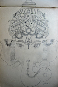 lord ganesha sketch by Divyesh Lappawala