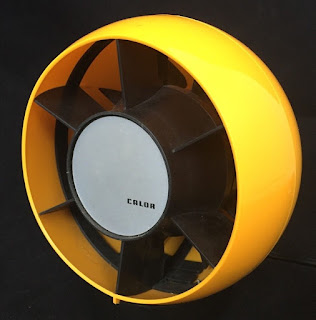 Retro Yellow Table Fan - By Calor c1970s Vintage Nice Condition