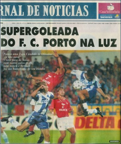 JN: Supergoleada do FC Porto na Luz