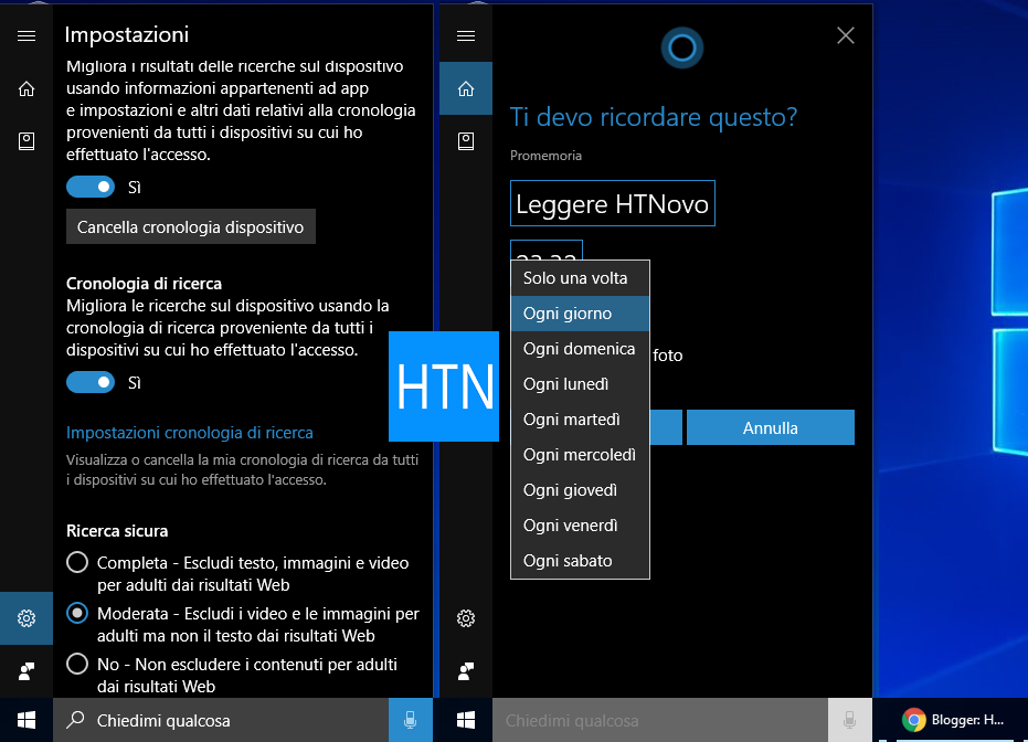 Cortana-Promemoria