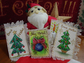 cartões de natal pintados a mão