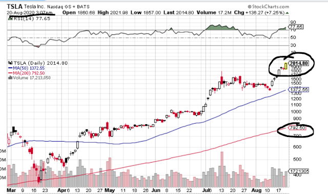 TESLA stock bubble