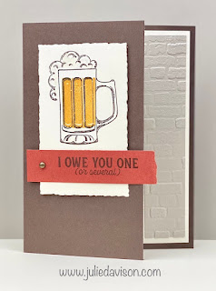 Stampin' Up! Brewed for You Card + Sunday Stamping Video #masculine #stampinup www.juliedavison.com