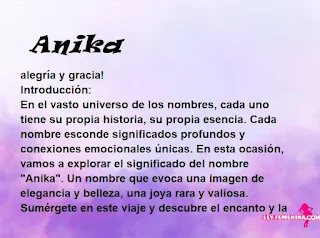 significado del nombre Anika