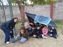 Foto: Alumnos en su refugio.