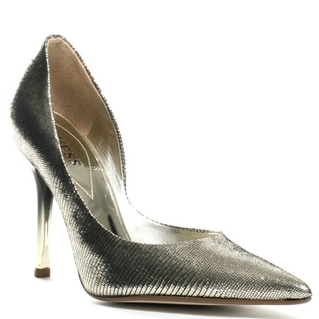 Women's dress shoes: Carrielin Pump - Gold Leather by Guess Shoes