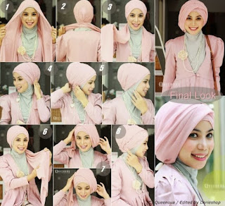 Tutorial Hijab Pashmina untuk kebaya elegan