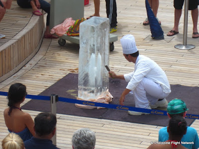 costa cruises ice carving