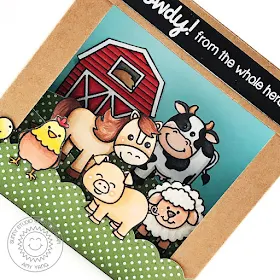 Sunny Studio Stamps: Barnyard Buddies and Missing Ewe Shadow Box Card by Amy Yang