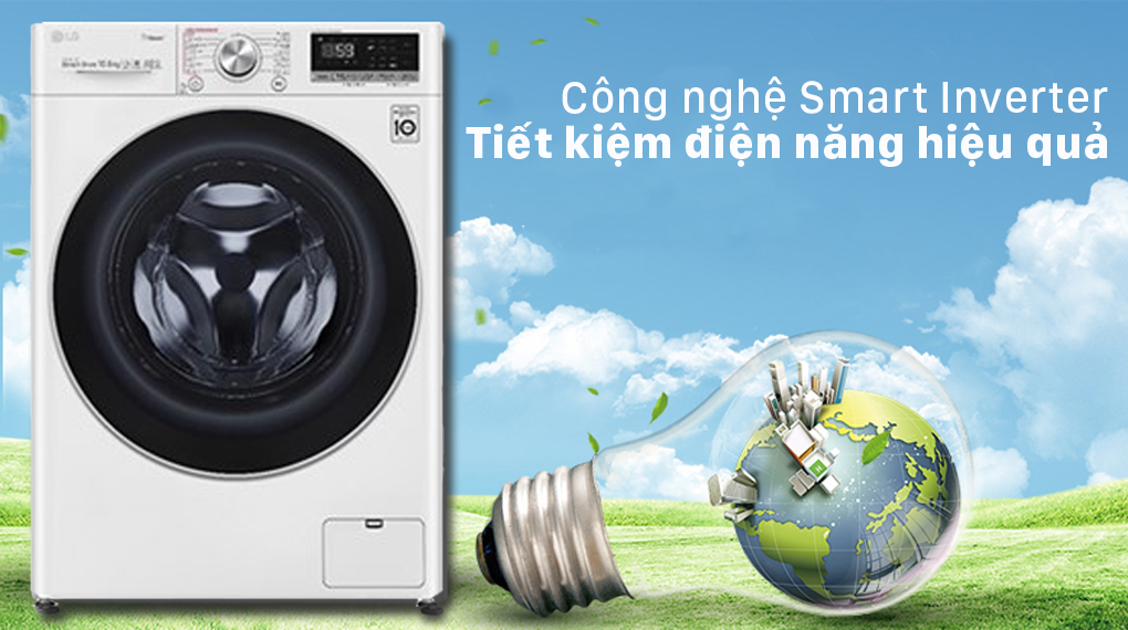 Máy giặt LG Inverter 10.5 kg FV1450S3W2 Máy giặt LG Inverter 10.5 kg FV1450S3W2