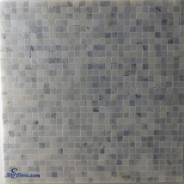 White Carrara Marble Mosaic Tile Polished