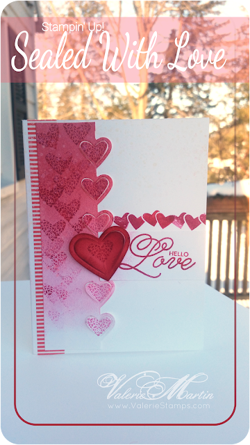 Valerie Martin Stampin Up Sealed with Love Bundle Valentines Day simple but elegant washi tape