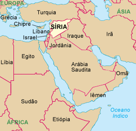 Resultado de imagem para MAPA NA REGIÃO SÍRIA